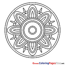 Free Colouring Page with Mandala