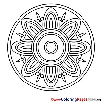 Free Colouring Page with Mandala