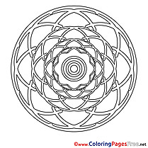 Illustration Colouring Sheet download Mandala