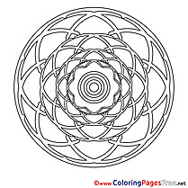 Illustration Colouring Sheet download Mandala