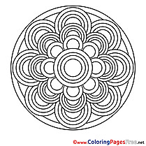 Image Colouring Page Mandala free