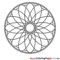 Symbol Children Mandala Colouring Page
