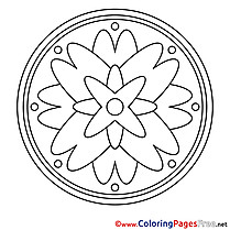 Universe Colouring Sheet download Mandala