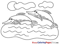 Dolphin for Children free Coloring Pages