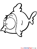 Fish for Children free Coloring Pages