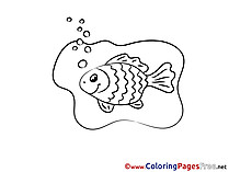 For Kids printable Fish Colouring Page