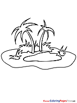 Island Sea Kids download Coloring Pages