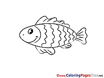 Kids free Coloring Page Fish
