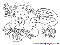 Marine Animals Coloring Sheets download free