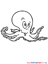 Octopus Coloring Pages for free