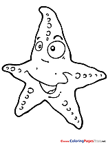 Starfish Colouring Sheet download free