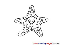 Starfish for free Coloring Pages download