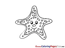 Starfish for free Coloring Pages download