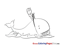 Whale Kids download Coloring Pages