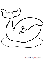Whale Kids free Coloring Page
