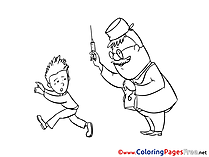 Boy Doctor Syringe free printable Coloring Sheets