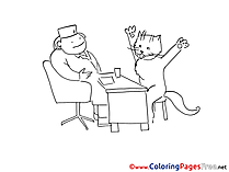 Cat Doctor for free Coloring Pages download