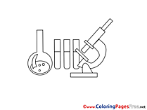 Chemistry Medicine for Kids printable Colouring Page