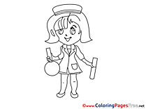 Girl Doctor Kids download Coloring Pages