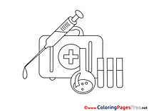 Kit Medicine Children Coloring Pages free