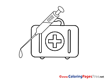 Kit Medicine Colouring Page printable free