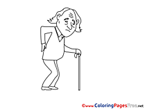 Old Man Colouring Sheet download free