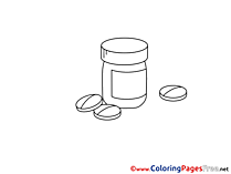 Pills Children Coloring Pages free