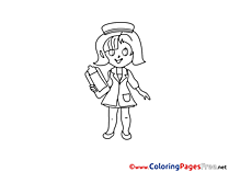 Printable Medicine Nurse Coloring Sheets download