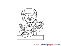 Vet Colouring Page printable free