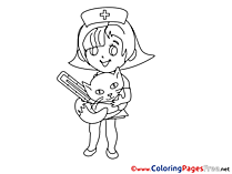 Vet Girl download printable Coloring Pages