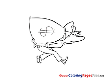 Bag Man Money download printable Coloring Pages
