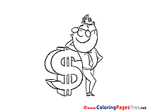 Bank Money Coloring Sheets download free