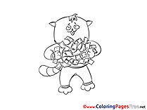 Cat Money for free Coloring Pages download