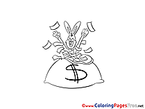 Dollars printable Coloring Sheets download