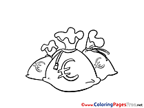 Euro Money Coloring Pages for free