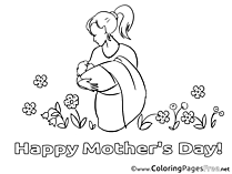 Baby printable Mother's Day Coloring Sheets