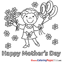 Mother's Day coloring pages