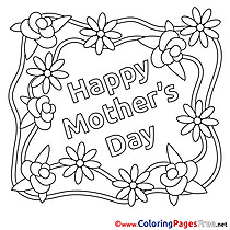 Card Holiday Mother's Day Coloring Pages free