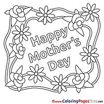 Card Holiday Mother's Day Coloring Pages free