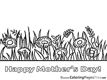 Felicitation Flowers download Mother's Day Coloring Pages