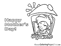 House Mom Coloring Pages Mother's Day for free