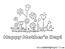 Meadow Flowers printable Mother's Day Coloring Sheets