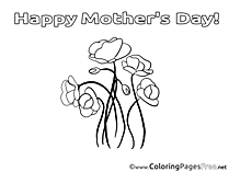 Roses Coloring Sheets Mother's Day free