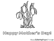 Tulips download Mother's Day Coloring Pages