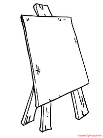 Easel coloring picture for free
