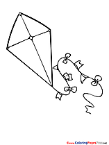Kite Kids download Coloring Pages