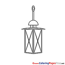 Lantern Colouring Page printable free