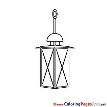 Lantern Colouring Page printable free