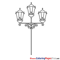 Lantern printable Coloring Pages for free