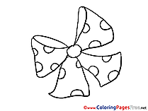 Ribbon Children Coloring Pages free